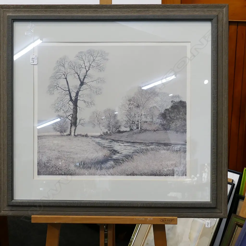 "SPRING HAZE" WATERCOLOR SIGNED & DATED 81 H. 450MM X L. 500M Image 1++