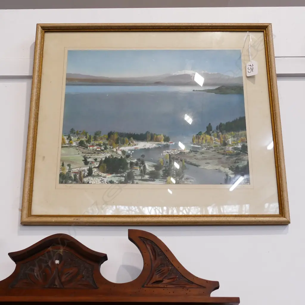 VINTAGE WHITE'S AVIATION PHOTO TAUPO H/COLOURED Image 1++