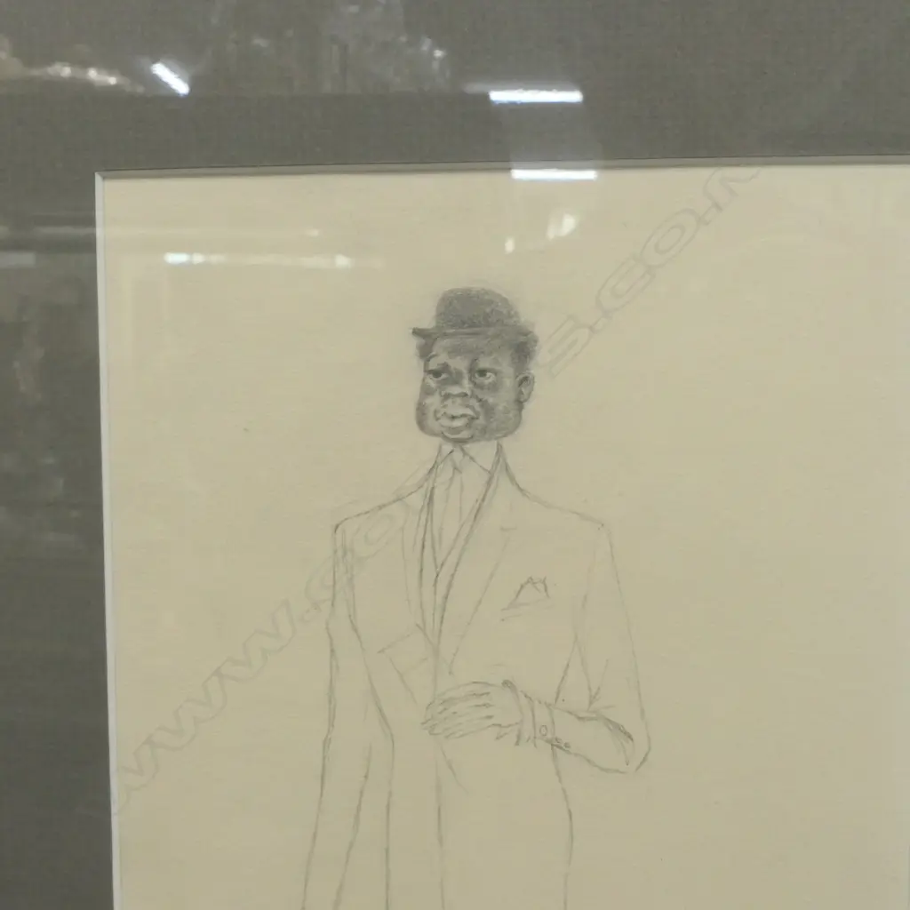 RUSSELL CLARK PENCIL MAN IN BOWLER HAT Image 1++