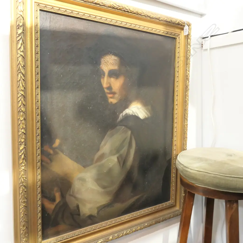 19thC OIL ON CANVAS YOUNG WOMAN READING A.F Image 1++