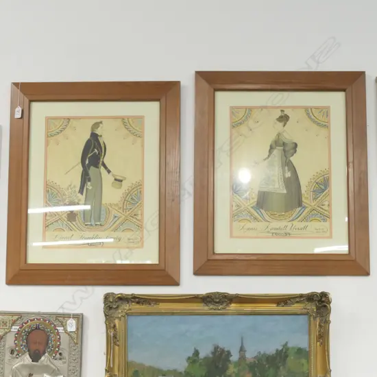 PAIR OF EARLY VICTORIAN DRAWINGS DATED 1837