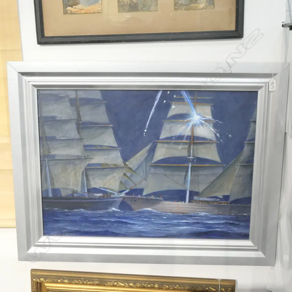 GAINOR JACKSON ACRYLIC PAINTING 'THE PERIL OF NIGHT' Image 1++