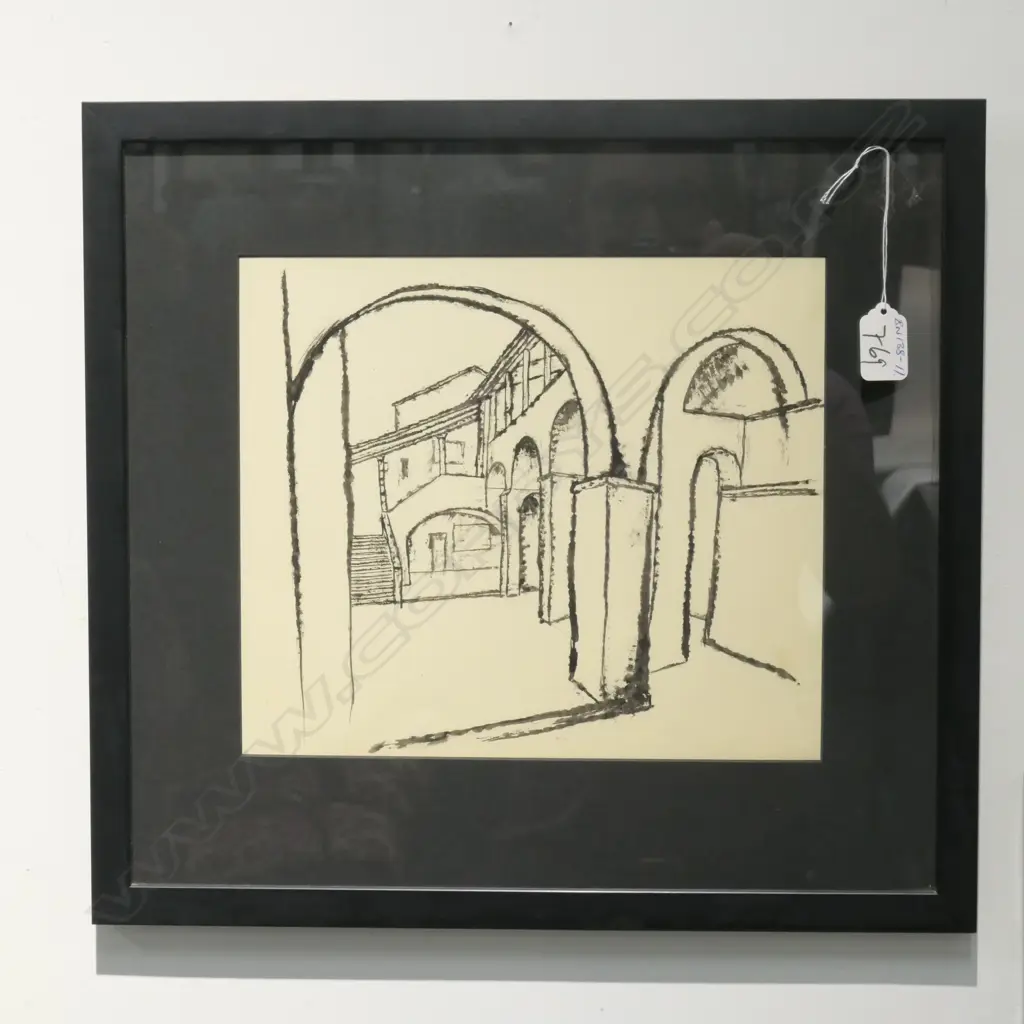 RUSSELL CLARK INK ARCHITECTURAL DRAWING Image 1++