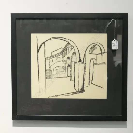 RUSSELL CLARK INK ARCHITECTURAL DRAWING
