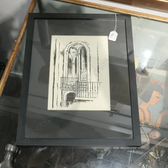 RUSSELL CLARK INK ARCHITECTURAL DRAWING
