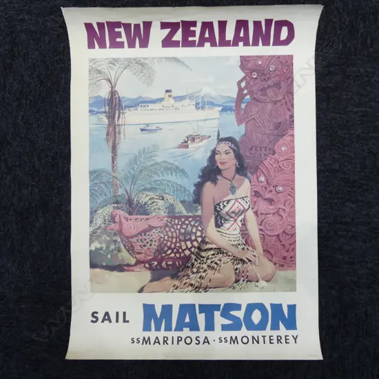 ORIGINAL TRAVEL POSTER BY LOUIS MACOUILLARD MATSON PHOTOLITHO C1955 19.5 X 28 INCHES