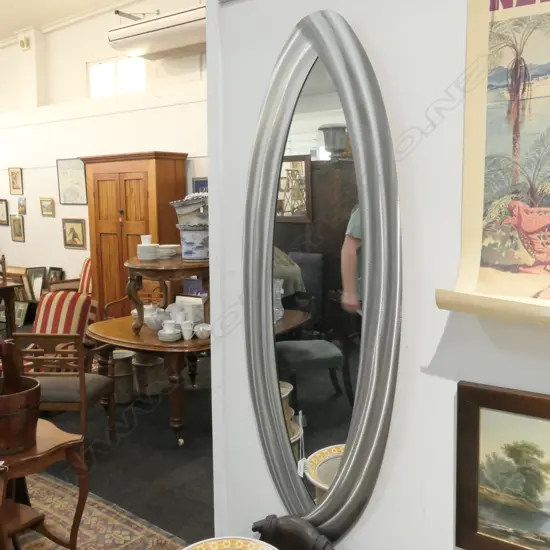 METAL FRAMED OVAL MIRROR L 1170 MM