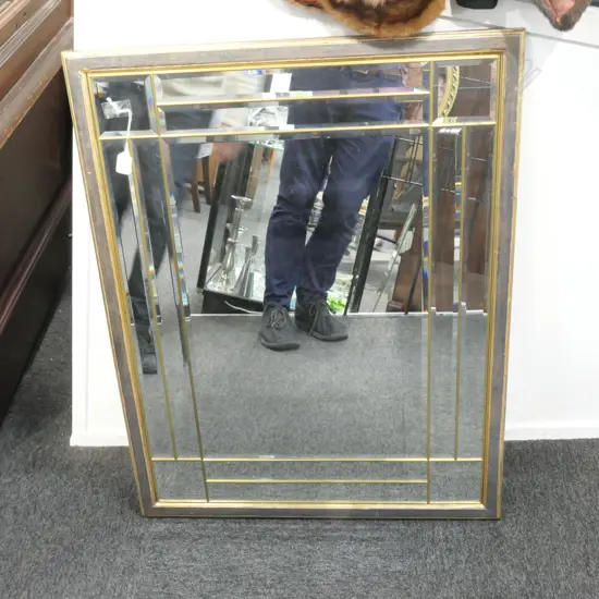 BRASS FRAMED MIRROR 910 X 710 MM