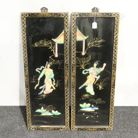 2 MOP ORIENTAL WALL PANELS