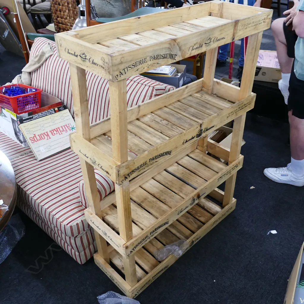 FRENCH STYLE WOODEN BAKERS RACK 1300MM H 950MM W Image 1++