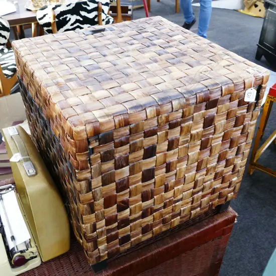 NATURAL FIBRE SLIDING TOP STORAGE UNIT H 500 MM