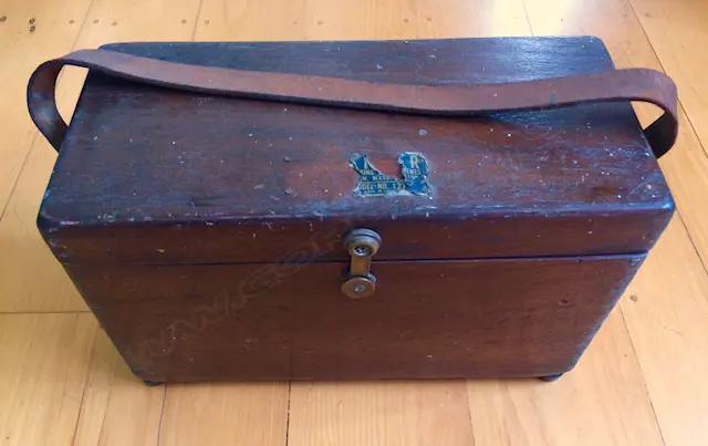 ANTIQUE BERGER SURVEYOR'S TRANSIT LEVEL MODEL 127 MADE IN BOSTON , USA. WITH ORIGINAL DOVETAILED INSTRUMENT 60X ABD WOOD Image 1++