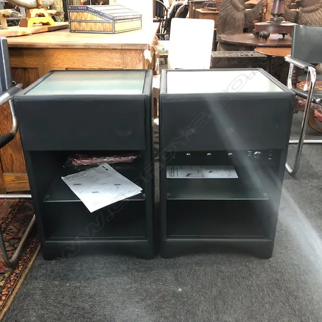 AS NEW PR BLACK BLUETOOTH SPEAKER SIDE CABINETS Image 1++