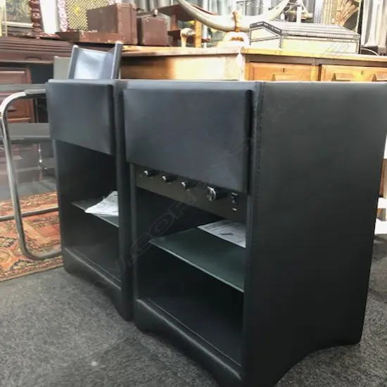 AS NEW PR BLACK BLUETOOTH SPEAKER SIDE CABINETS