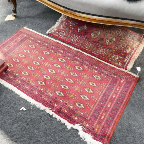 TWO SMALL TURKOMAN RUGS