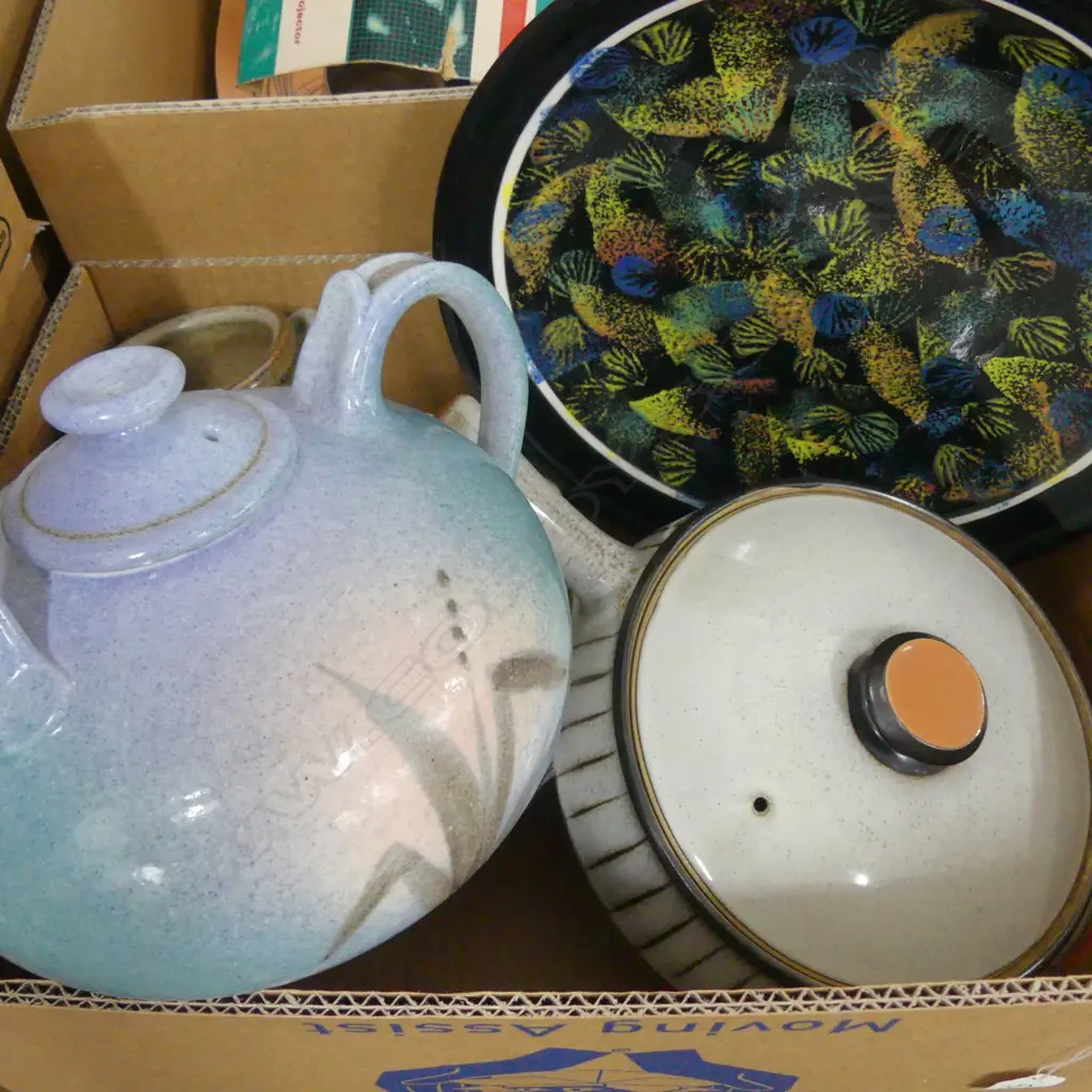 LOT ASST INCL. POTTERY TEAPOT / PLATE ETC Image 1++