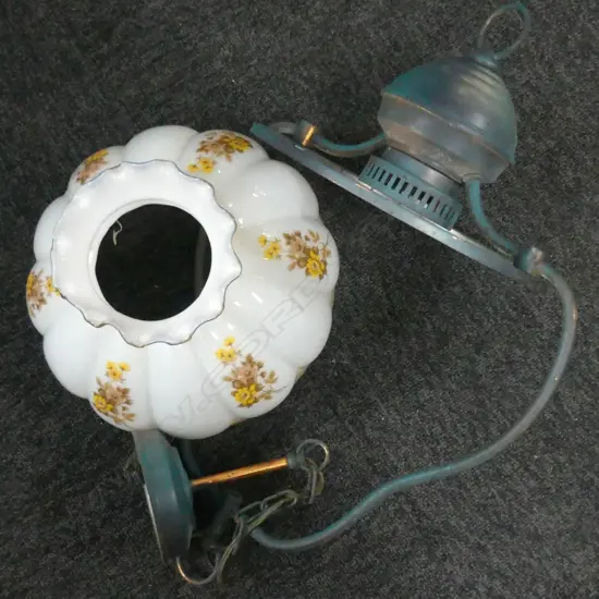 50'S HANGING GLASS SHADE LIGHT 