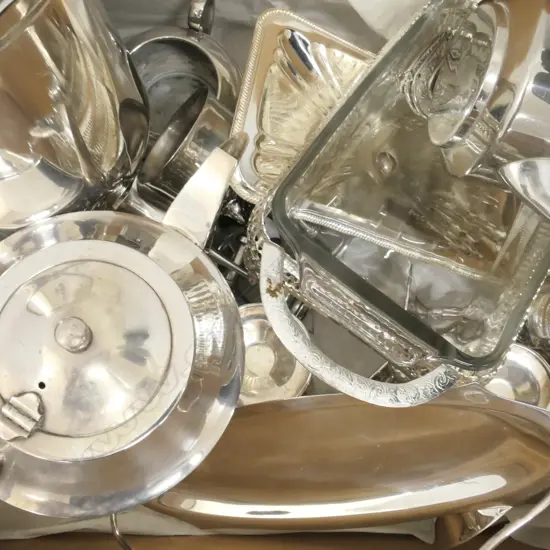 LOT EP WARE /ICE BUCKET/GOBLETS ETC