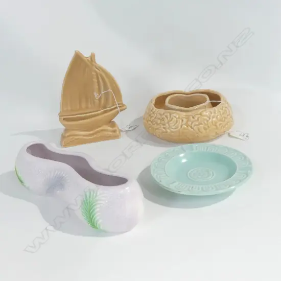 BESWICK AND SYLVAC TROUGH VASES X 4 L 350 MM