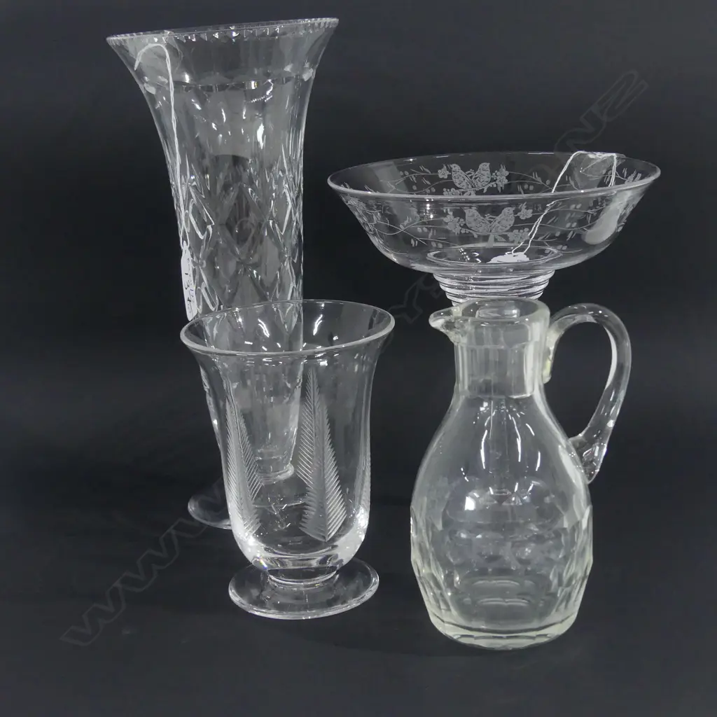 LOT CRYSTAL COMPORT VASE / JUG ETC Image 1++