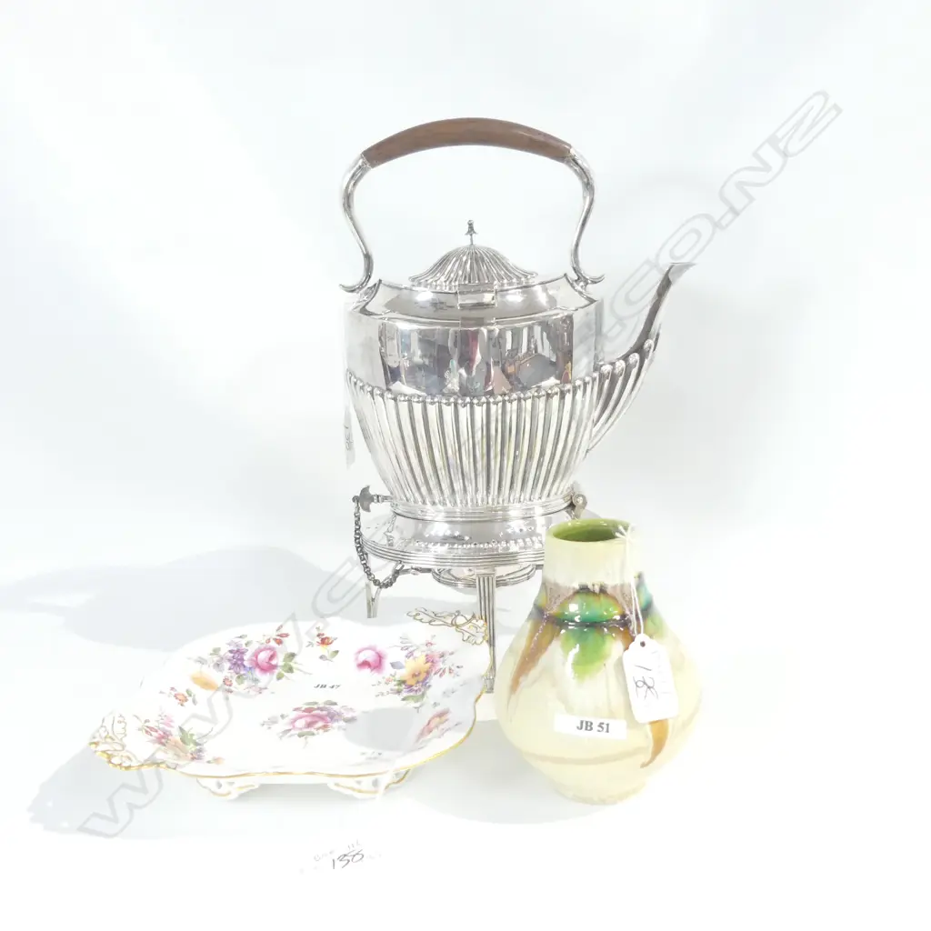 EP SPIRIT KETTLE/R/C/ DERBY PLATE +GERMAN VASE Image 1++