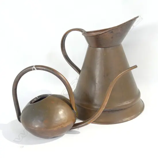 LGE COPPER JUG & WATERING CAN