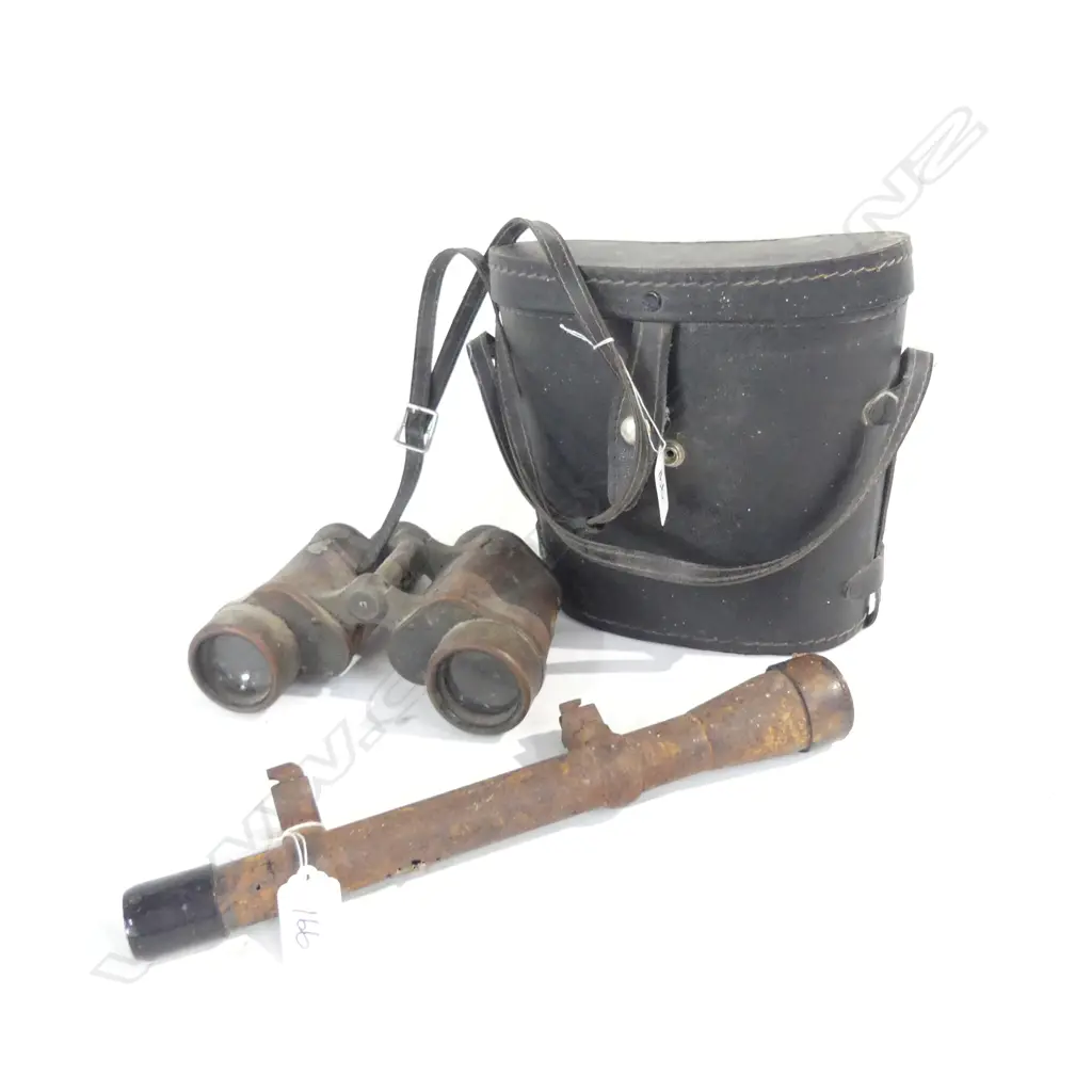 CARL ZIESS BINOCULARS A.F CASED + GUN SCOPE A.F Image 1++