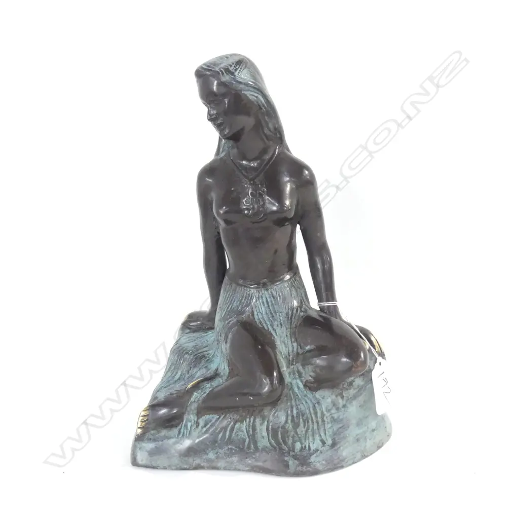 PANIA ON THE REEF HEAVY BRONZE SCULPTURE H.265mm Image 1++