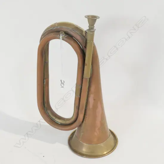 BESSONS + CO COPPER AND BRASS BUGLE