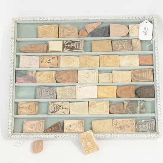 TRAY OF ASST VINTAGE BUDDHA PLAQUES