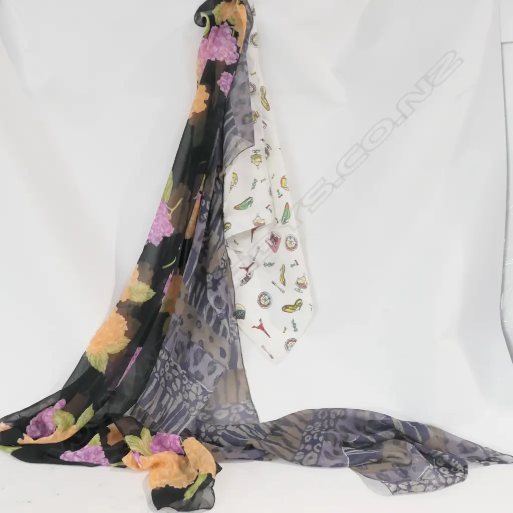 3 SILK SCARVES 1 LABELLED jnB Image 1++