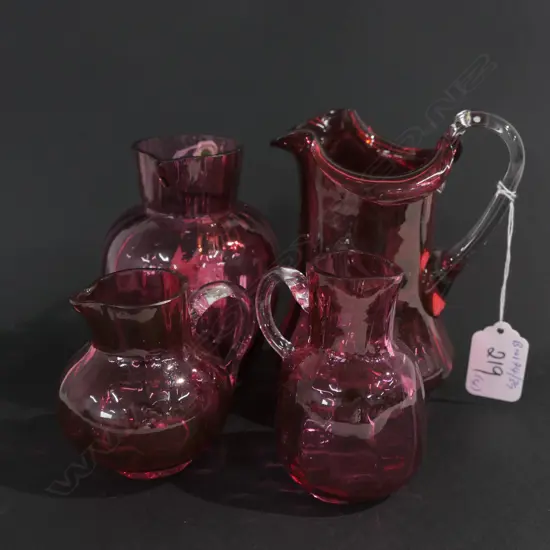 4 PC VICT RUBY GLASS H 130 MM