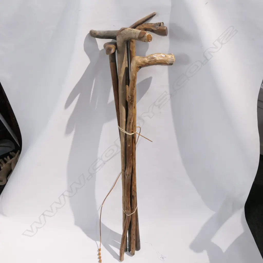 6 VINTAGE WALKING STICKS Image 1++