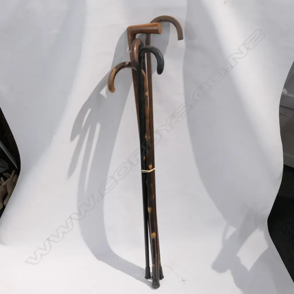 5 VINTAGE WALKING STICKS 1 W SQUARE SHAFT Image 1++