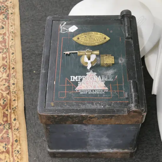 SOLID N. T.WITHERS & SONS LTD. SAFE WITH KEY