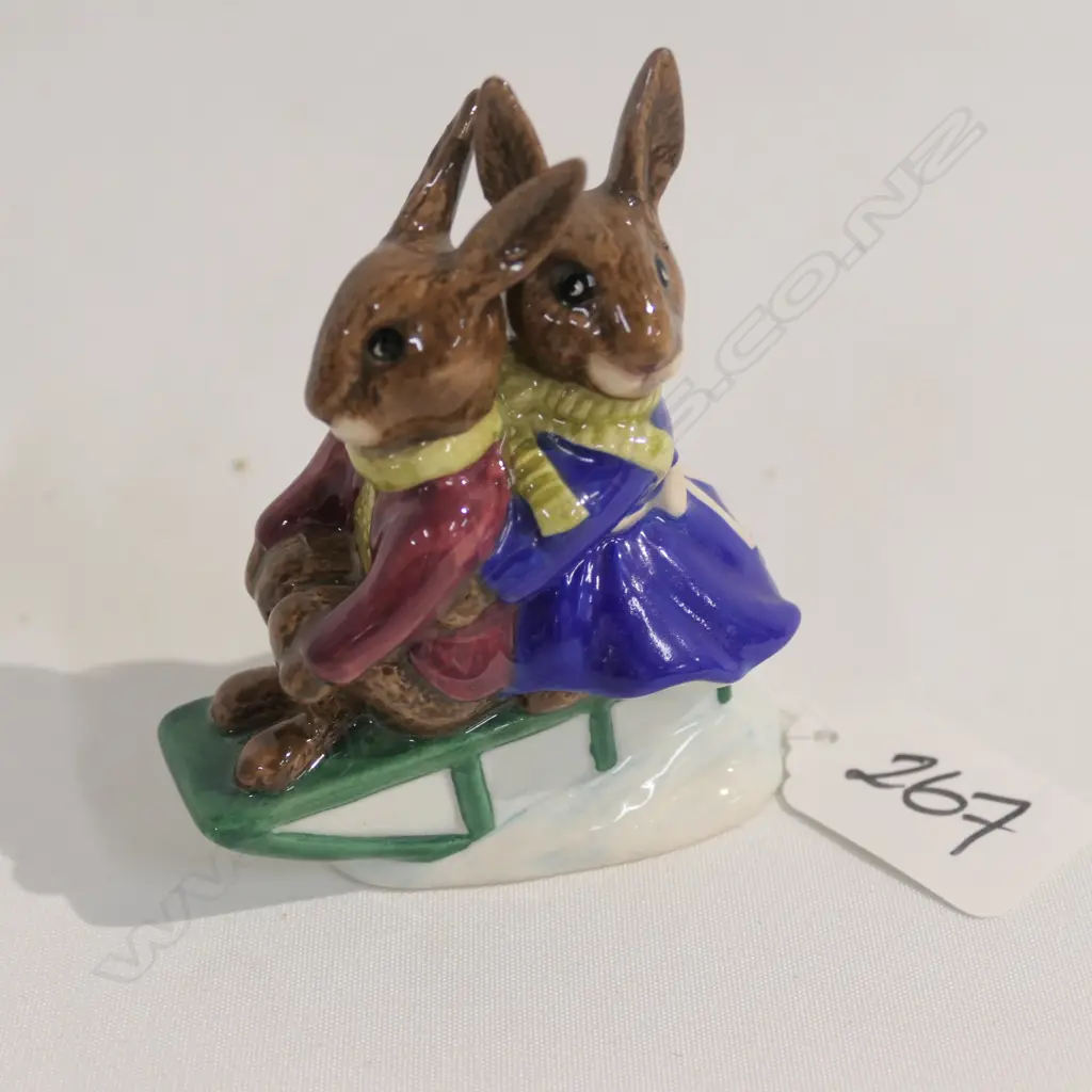 ROYAL DOULTON BUNNYKINS BILLI & BUNTIE SLAYRIDE Image 1++