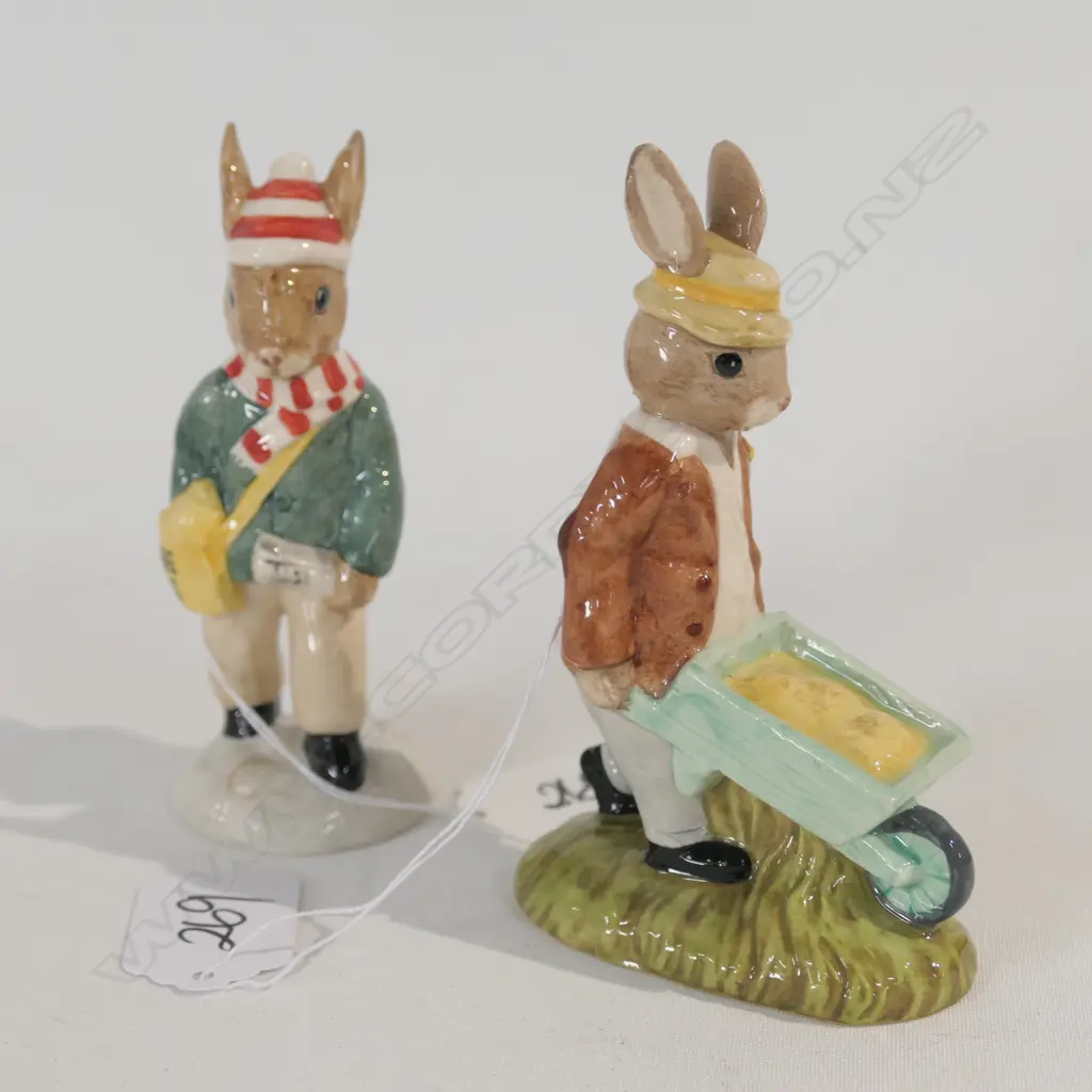 ROYAL DOULTON BUNNYKINS PAPERBOY & GARDENER Image 1++