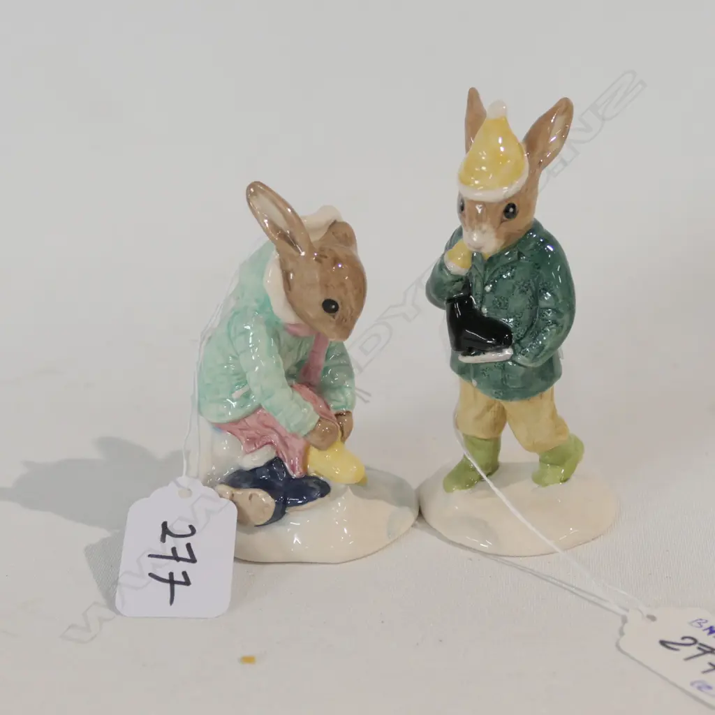 ROYAL DOULTON BUNNYKINS GIRL SKATER & BOY SKATER Image 1++