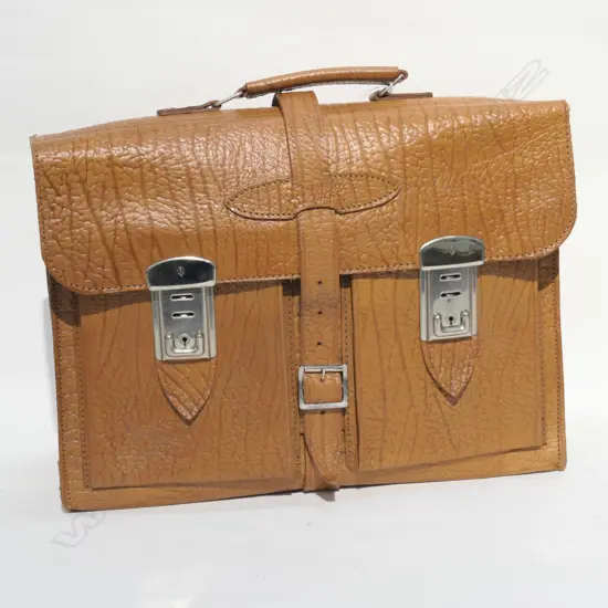 AS NEW QUALITY LEATHER BRIEFCASE