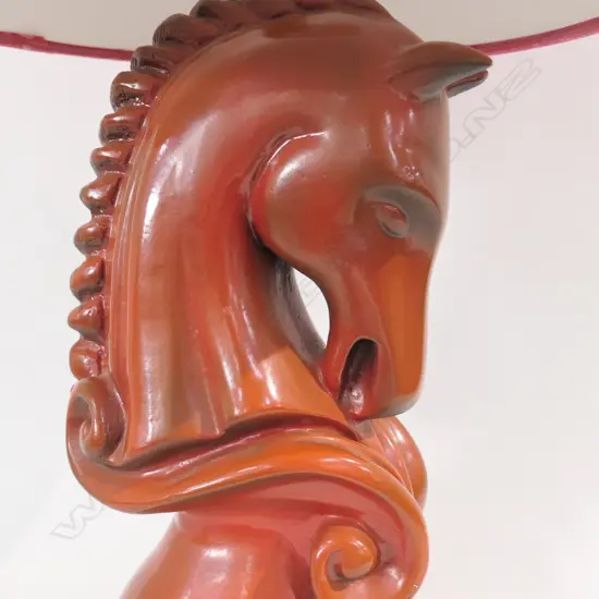 RED MID-CENTURY HORSE LAMP AF