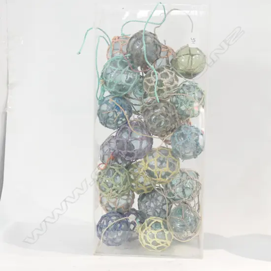 25 SMALL OLD GLASS FISHING FLOATS....