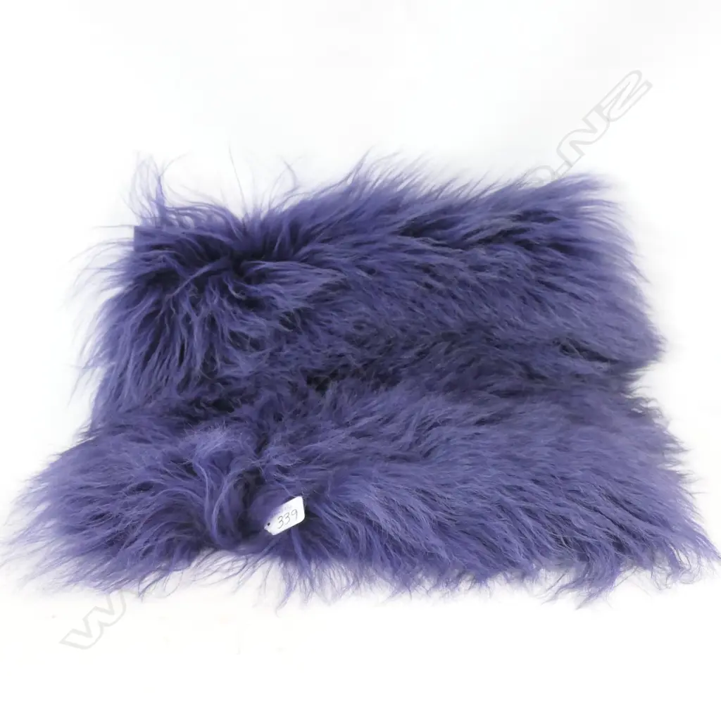 MONGOLIAN GOAT BLUE DYED CUSHION COVER Image 1++