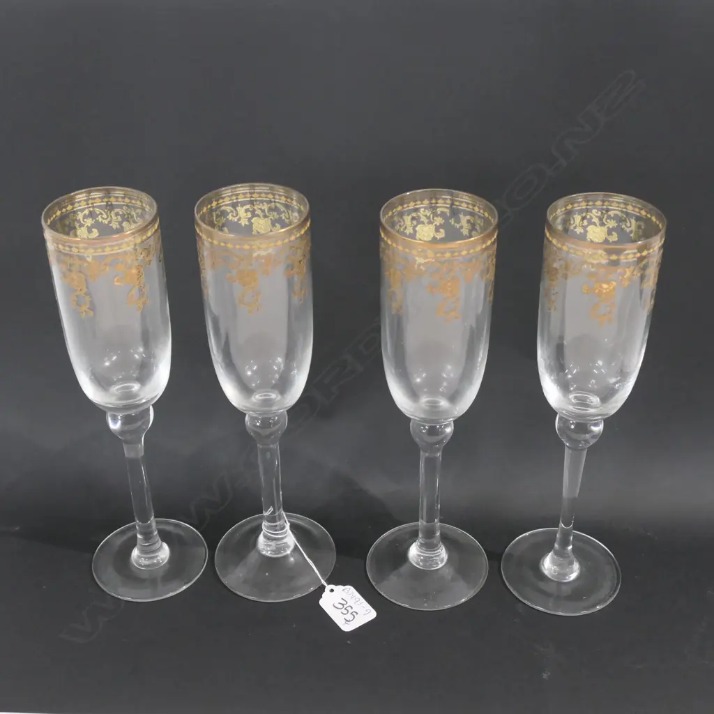 FOUR GILT EDGED FLUTES Image 1++