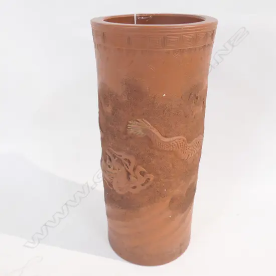 CHINESE TERRACOTTA VASE H. 310MM A/F