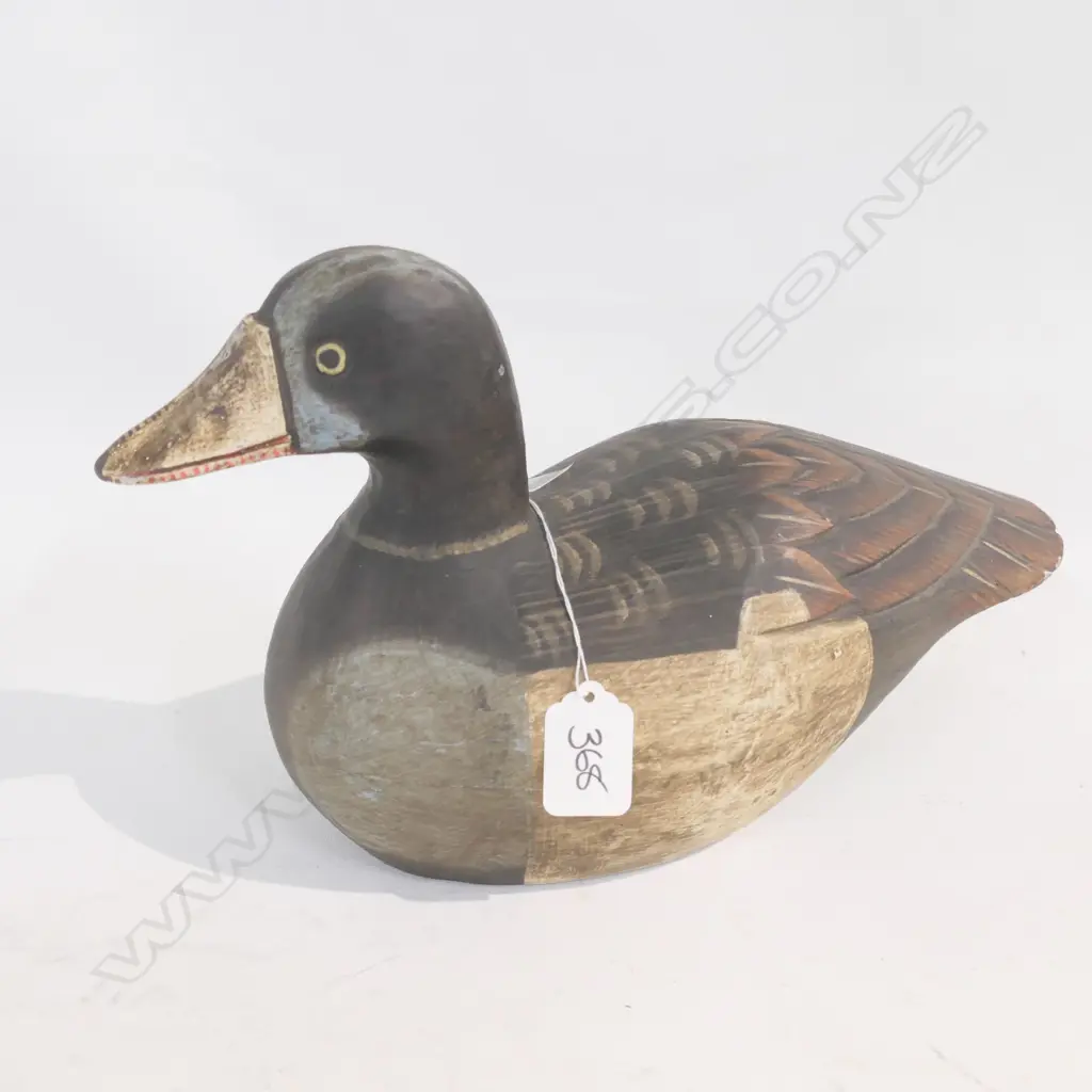 DECORATIVE HANDPAINTED DECOY DUCK. L.310mm Image 1++