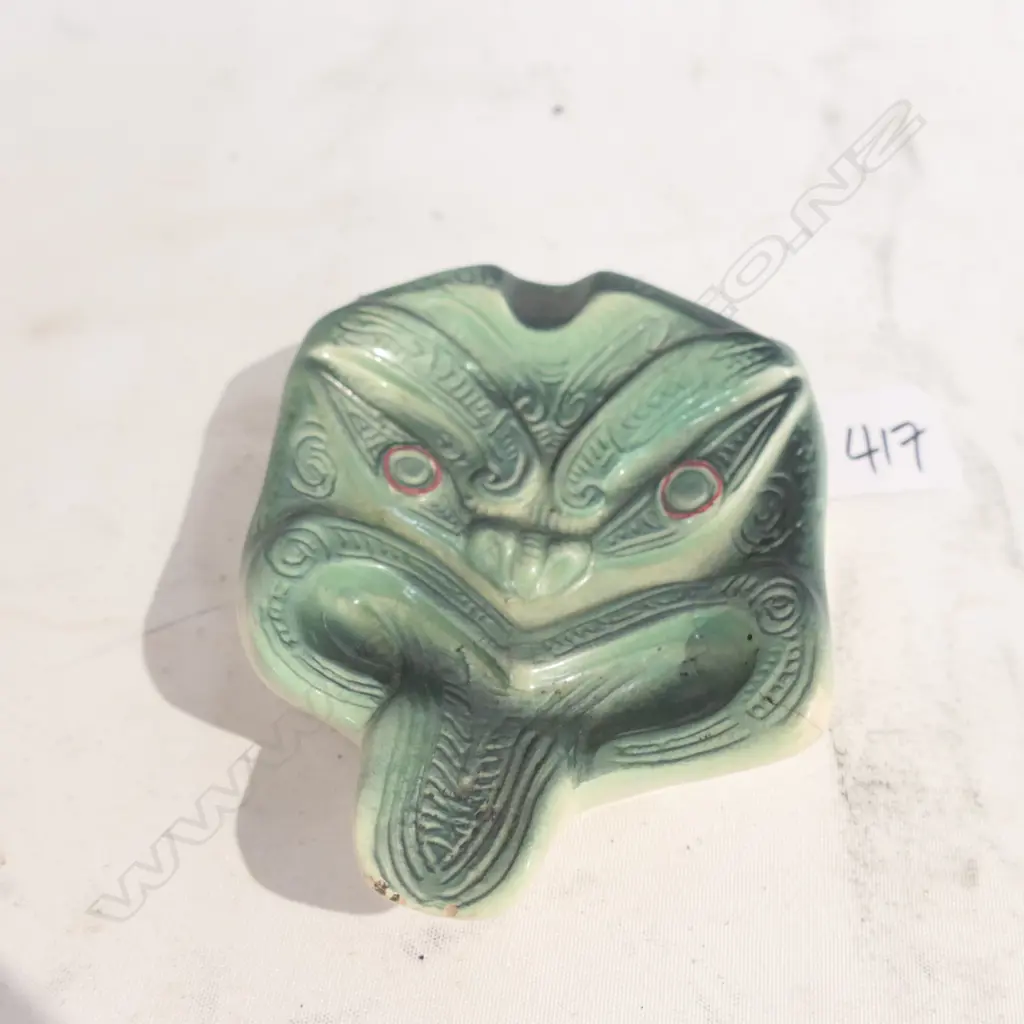 TITIAN STUDIOS MAORI MOTIF ASHTRAY L. 110MM Image 1++