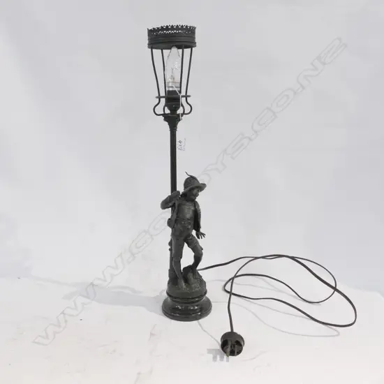 SPELTER FIGURE LAMP H 570 MM
