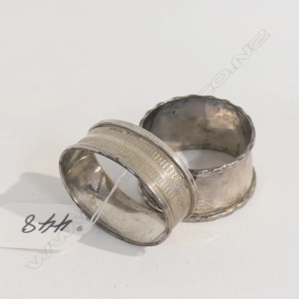 2 STG NAPKIN RINGS, 25.5 GRAMS Image 1++