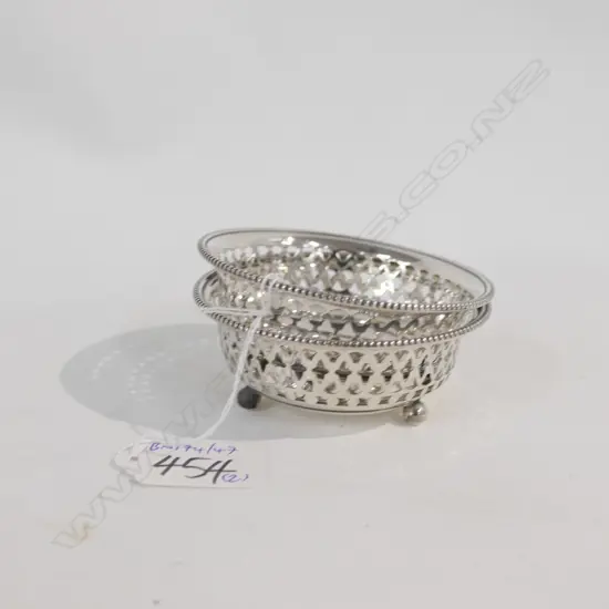 2 STG SILVER PIERCED DISHES D 80 MM,  62 GRAMS
