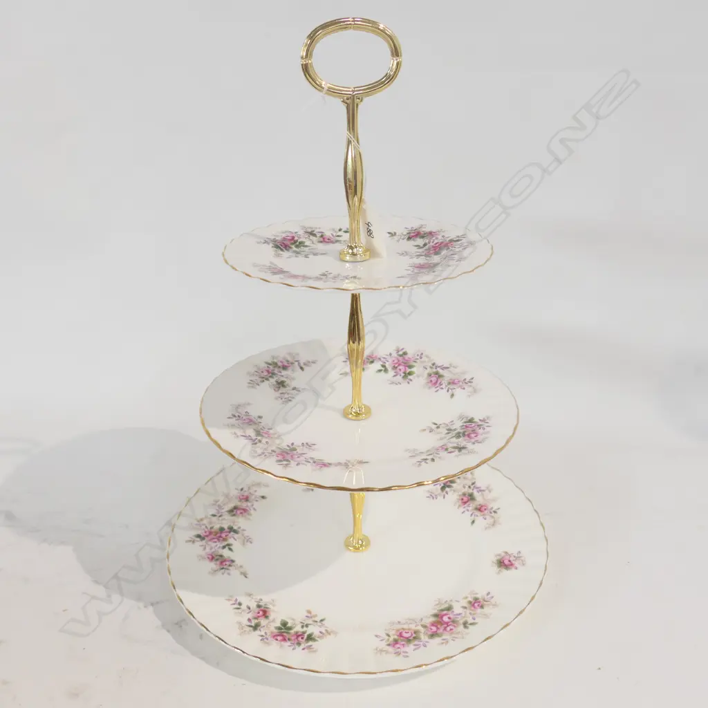 ROYAL ALBERT LAVENDER ROSE 3 TIER CAKE STAND Image 1++